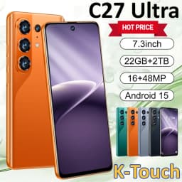 K-Touch Mobile Phones C27 Ultra Smartphone Android 5G Dual SIM 7.3 Inch Cell Phone 22GB 2TB 8000mAh Octa Core Unlock 16+48MP Camera For Men Women Gifts
