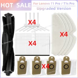 Fit For Lenovo T1S Pro / T1 Pro/ Proscenic M7 Pro / Honiture Q6 Parts Roller Side Brush Cover Guard Filter Mop Cloth Dust Bag