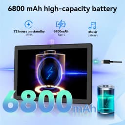 URAO A7L 10.95 Inch Tablet PC Octa Core A523 Android 15 24GB RAM+128GB ROM 6800mAh Battery HD Screen Dual Camera Bluetooth Keyboard Mouse Stylus Full Set Gaming Learning Office Tablet