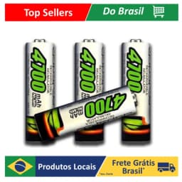 Pilha AA Sugdupg – Recarregável 4700mAh, Kit com 4 Unidades para Dispositivos Eletrônicos