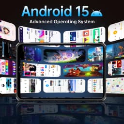 OUKITEL RT3 Plus Rugged Android 15 Tablet, 16GB+128GB 1TB Expandable Waterproof Tablets, 8 Inch HD Display, 1100mAh Battery