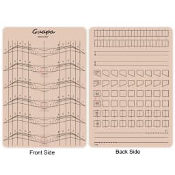 Microblading Practice Skin Pattern Sheet Pre-Printed Brow Mapping Guide Flexible Silicone Pad for Precise Hair Strokes & Shading