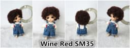 JD713 1/12 Tiny Short Curly Doll Wigs For Size 3-4 Inch 9-10cm Wholesale Afro Tight Lati White BJD Synthetic Mohair Hair