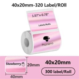 40x20MM Compatible Phomemo M110 M220 M200 Self-Adhesive Color Laser Thermal Paper, E210 P50 Detong P1 HPRT T20 MAKER