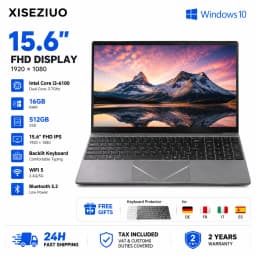 Brand New 15.6" Laptop Computer Intel Core i3-6100U 8GB 16GB RAM 256GB 512GB SSD Notebook Windows 10 Pro FHD IPS 1920x1080 Screen WiFi 5 Bluetooth 5.2 Business Office Laptop Backlit Keyboard Lightweight Portable PC with Keyboard Cover Multilingual systems