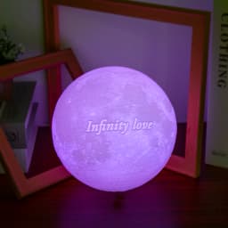 3D Printing Moon Lamp Personalized Photo Text Customized USB Night Light Birthday Mother Day Valentine's Christmas Lunar Gift