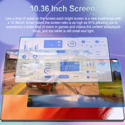 10.36 Inch Android Tablet 16GB RAM 1TB ROM Android 13.0 20000mAh 14 Core 5G Network Dual SIM GPS Bluetooth Tablet PC With Keyboard For Office Study Entertainment