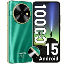 OUKITEL C59 Android 15 Cell Phone Unlocked 2025-10000mAh Battery, 16GB +128GB/TF 1TB Smartphone,6.88'' Display,, 120LM Flashligh