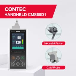CONTEC Handheld Fingertip Pulse Oximeter Sleep Heart Rate Monitor Adult Neonatal Pediatric Vet Veterinary SPO2 PR PI(Option)