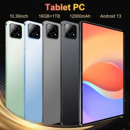 20000mAh Large Battery 10.36 Inch 5G Tablet 2025 New Android13.0 10 Core 16GB 1TB Dual SIM WiFi Bluetooth GPS WPS With Keyboard