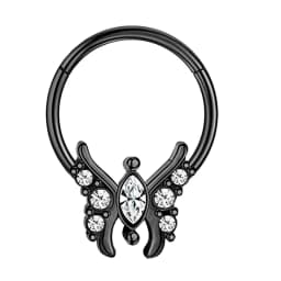 16G Stainless Steel Septum Ring Nose Hoop Ring Bee Bat Septum Piercing Cartilage Hoop Helix Tragus Daith Small Earrings