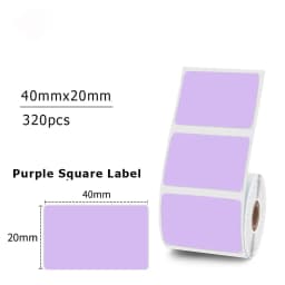 40x20MM Compatible Phomemo M110 M220 M200 Self-Adhesive Color Laser Thermal Paper, E210 P50 Detong P1 HPRT T20 MAKER