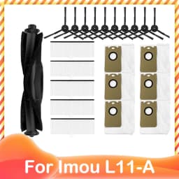 For Imou L11 A L11 Vacuum Cleaner Spare Accessories Main Side Brush Hepa Filter Dust Bag Mop Cloths Rag Replacement Parts