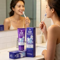 Oralhoe Whitening Toothpaste Clean Tooth Gaps Reduce Stain Restore Gum Health Long Lasting Fresh Breath Gum Care Toothpaste 100g
