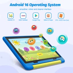 BUFO KT1016 10.1 Inch A523 Octa Core Tablet 24GB RAM 128GB ROM Android 15 1280*800 LCD Screen 5000mAh Battery Dual Camera 1TB TF Expand Type-C Charging Portable Tablet for Study Work Entertainment