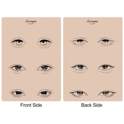 Microblading Practice Skin Pattern Sheet Pre-Printed Brow Mapping Guide Flexible Silicone Pad for Precise Hair Strokes & Shading