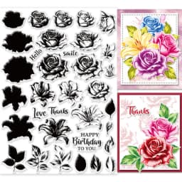 Stamp Postmark Postcard Clear Stamps for DIY Scrapbooking Big Size Silicone Clear Stamp Seals for Cards Making Photo Journal