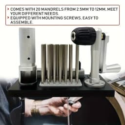 Stainless Steel Wire Drawing Machine Small Round Tube Tightener Hand-cranked Manual Wire Winding Machine Jewelry Collar Making T