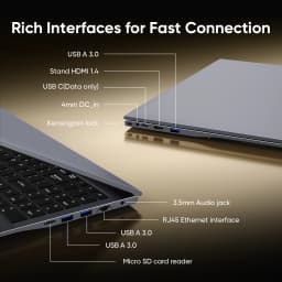 HYPERSTRIX 16' Laptop Computer Core I5 (up to 3.6GHz) 16GB RAM, 512GB SSD, Notebook PC, 1920 X 1200 FHD 16:10 Display, with BT5.0 Wi-Fi, USB A, HDMI, RJ45, Backlit Keyboard