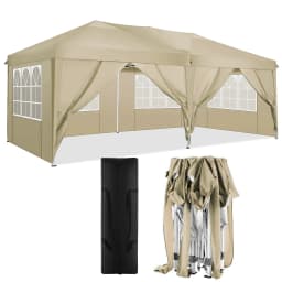 3x6m Canopy Folding Gazebo Pop Up Party Tent With 6 Sidewalls For Wedding Backyard Outdoor Commercial Canopy Event Tent ﻿
