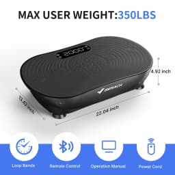 Merach Vibration Plate Exercise Machine with Digital Display Built-in Speakers, Whole Body Workout Weight Loss 350lbs Capacity for Lymphatic Drainage Home Fitness Equipment