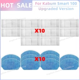 Fit For ( Kabum Smart 100 KBSF007, Nedis WIFIVCR001CBK, Nedis WIFIVCB01 ) Vacuum Parts Side Brush FIlter Mop Cloth Rubber Strip