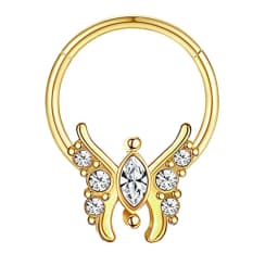 16G Stainless Steel Septum Ring Nose Hoop Ring Bee Bat Septum Piercing Cartilage Hoop Helix Tragus Daith Small Earrings