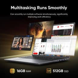 HYPERSTRIX 16' Laptop Computer Core I5 (up to 3.6GHz) 16GB RAM, 512GB SSD, Notebook PC, 1920 X 1200 FHD 16:10 Display, with BT5.0 Wi-Fi, USB A, HDMI, RJ45, Backlit Keyboard
