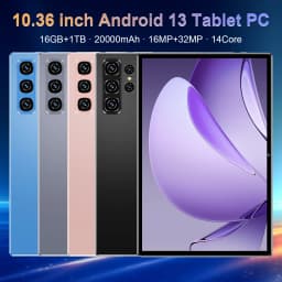 2025 5G New Global Tablet 10.36inch Android13 16GB 1TB 20000mAh 14-core 16MP 32MP Dual SIM GPS WPS With Keyboard
