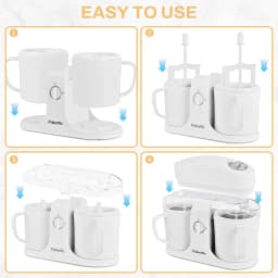 Sumetas Ice Cream Maker & Popsicle Maker Dual-Cup Design DIY Flavors Add Fruits, Powdered Sugar, and Other Mix-Ins Simple Prep