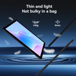 URAO C108 10.1 Inch Narrow Bezel Octa Core Tablet PC Android 15 24GB(4+20GB Virtual) RAM 128GB ROM 5000mAh HD 800*1280 Screen Dual Camera Full Set with Keyboard Mouse Stylus Case Earphone 1TB TF Expand Learning Office Tablet