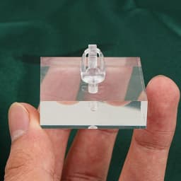 Clear Polished Acrylic Square Rectangle Nose Ring Clicker Hoop Earring Piercing Jewelry Display Holder Stands