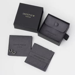 SheepSew Elegant Personalized Jewelry Packaging Set Custom Deboss Embossed Logo Drawer Box With Soft Suede Pouch For Wedding Bir