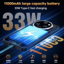OUKITEL WP55 Pro 5G Rugged Smartphone Unlocked Android 15-48GB+512GB/2TB Rugged Cellphones, 6.6''FHD+Display 108MP Rear Camera