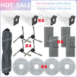 Fit For Dreame L10s Ultra Gen 3/ L40 Ultra/X40 Ultra/ L30s Pro Ultra Heat, MOVA P50 Pro Ultra/P10 Pro Ultra Brush Filter Mop Bag