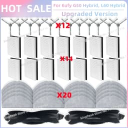 Fit For Eufy G50 Hybrid, L60 Hybrid / L60 Hybrid SES Vacuum Parts Roller Side Brush Hepa Filter Mop Cloth Dust Bag Accessories
