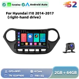 Podofo Android Car Radio For Hyundai I10 2014-2017 Carplay Android Auto Multimedia Player GPS Navigation RDS Head Unit
