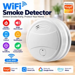 Independent Smoke Detector Sensor Fire Alarm Home Security System Firefighters Work With Tuya WiFi Smoke Alarm Fire Protection