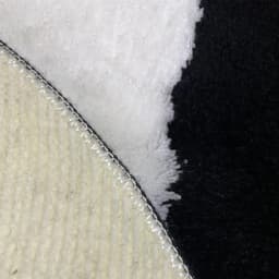 LAKEA Yin and Yang Symbol Fluffy Circle Soft Rug Black and White Circle Digital Carpet for Bedroom with Chinese Characteristic