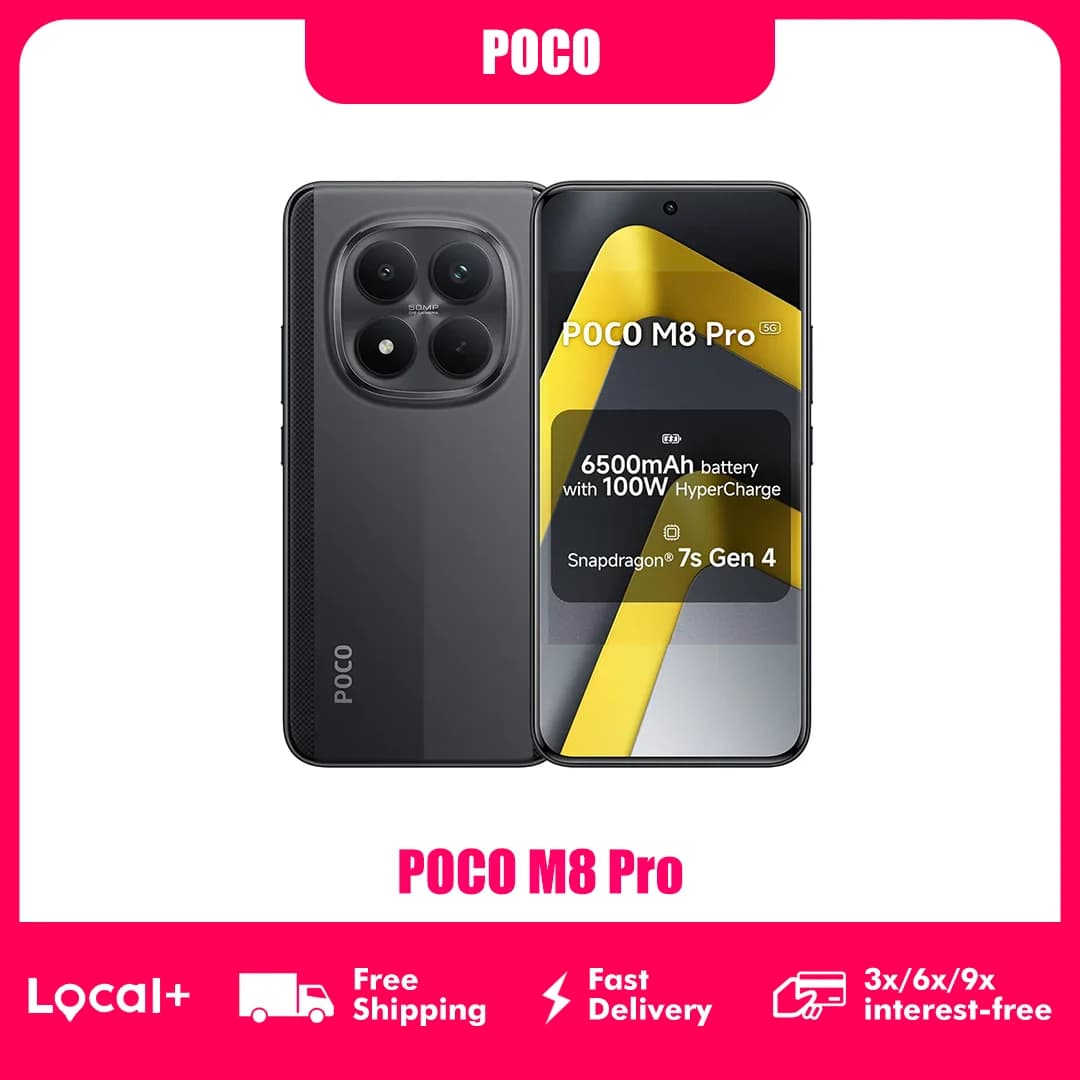 Poco M8 Pro 5g Global Version Smartphone Snapdragon 7S Gen 4 6.83" 1.5K 120Hz Display 6500Mah Battery 100W Nfc