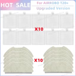 Fit For AIRROBO T20+ / T25+ / T30+ / L40+ / L50+ / L60+ / FIXR T20 Parts Main Roller Side Brush Filter Mop Cloth Pad Dust Bag