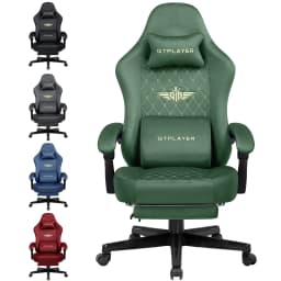 GTPLAYER Fabric Gaming Chair, Ergonomic Computer Chair with Footrest and Lumbar Support Height Adjustable Home Office Chair with