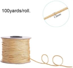 1.5mm 100 Yards Black Nylon Cord Wind Chime Cord Replacement Braided Lift Shade Blind String for Windows Roman Rollers Repair
