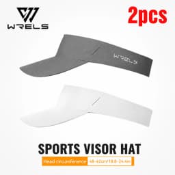 WRELS 1/2/3pcs Summer Sun Protection Empty Top Hat Breathable Sweat Absorbing Sun Visor Caps Outdoor Sport Running Tennis Caps