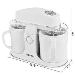 Sumetas Ice Cream Maker & Popsicle Maker Dual-Cup Design DIY Flavors Add Fruits, Powdered Sugar, and Other Mix-Ins Simple Prep