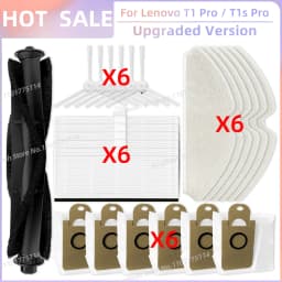 Fit For Lenovo T1S Pro / T1 Pro/ Proscenic M7 Pro / Honiture Q6 Parts Roller Side Brush Cover Guard Filter Mop Cloth Dust Bag