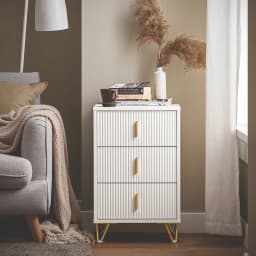 SoBuy FBT115-L Bedside Table Bedside Cabinet Nightstand with 3 Drawers, Side Table for Bedroom Livimg Room Black 40 x 40 x 63cm