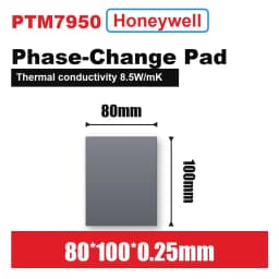100% Honeywell- PTM7950 0.25mm Thermal Pad 8.5 W/mk Phase Change Silicone Pad Laptop CPU GPU Thermal Conductive Paste Grease