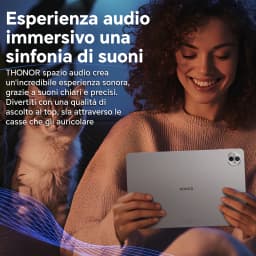 12.1-inch HONOR Pad 10, 120 Hz, HONOR Eye Comfort 2.5K display, 8 GB/256 GB, Wi-Fi, 10,100 mAh drums, 4 nm Snapdragon 7 Gen 3 processor, AI efficiency, 6 speakers, Android 15, gray