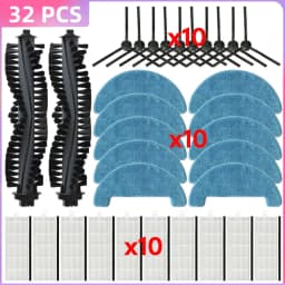 Fit For( Danhui X420 / Haier HSR Care / KitFort KT 590 / Isweep D520 / Gutrend Style Aqua 200 ) Brush Filter Mop Cloth Parts